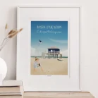 Cadre Bassin d'Arcachon et les Cabanes Tchanquées de l'île aux oiseaux. Denadda