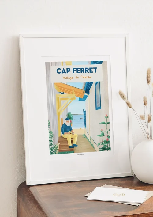 Cadre Cap Ferret "Village de l'Herbe" Cadre du Village de l'Herbe au Cap Ferret. Une création de Denadda