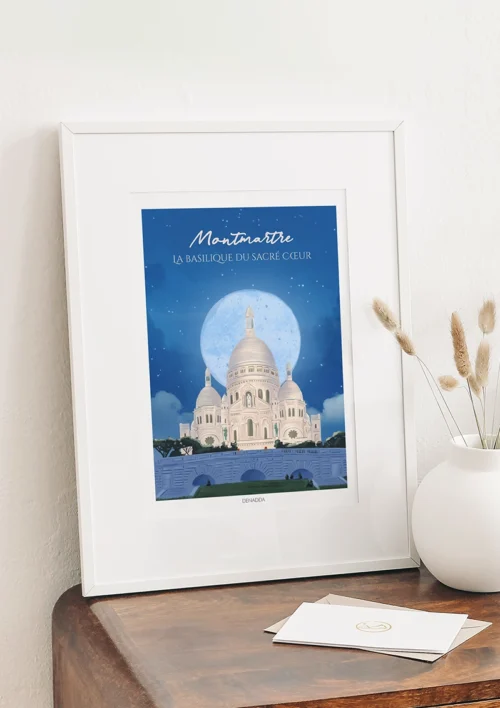 Cadre Montmartre "Basilique du Sacré Coeur" Cadre Montmartre Basilique du Sacré. Décoration parisienne. Denadda