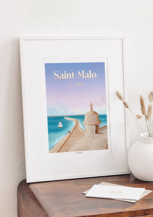 Cadre Saint-Malo "La jetée" Cadre Saint-Malo la jetée du Môle des Noires. Denadda