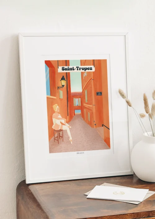 Cadre Saint-Tropez "Brigitte Bardot" Cadre Saint-Tropez avec Brigitte Bardot. Denadda