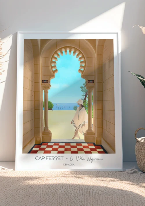 Tableau Cap Ferret "La Villa Algérienne" Tableau de la Chapelle de la Villa Algérienne du Cap Ferret. Denadda