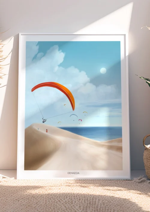 Tableau Dune du Pilat "Les parapentes" Tableau Dune du Pilat. Les parapentes du bassin d'Arcachon. Denadda