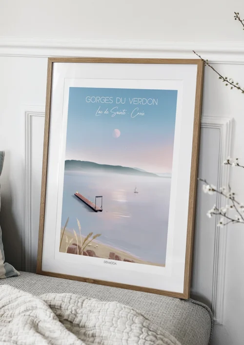 Tableau Gorges du Verdon "Lac de Sainte-Croix" Tableau des Gorges du Verdon au Lac de Sainte-Croix dans les Alpes de Haute Provence. Denadda
