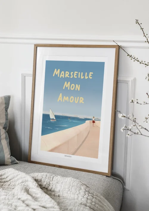 Tableau Marseille Mon Amour "La Corniche Kennedy" Tableau Marseille Mon Amour "La Corniche Kennedy"