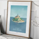 Tableau Mont Saint-Michel, Normandie. Denadda