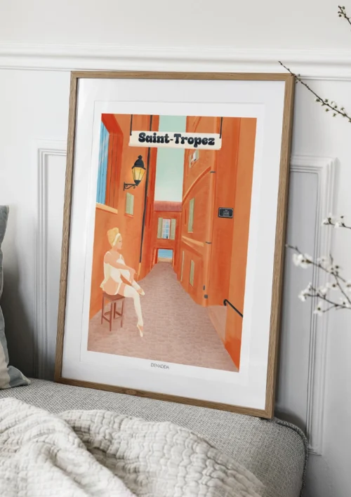 Tableau Saint-Tropez "Brigitte Bardot" Tableau Saint-Tropez avec Brigitte Bardot. Denadda